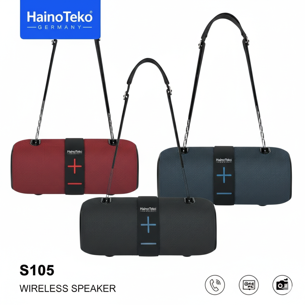 Haino Teko S105 Wireless Portable Speaker – Deep Bass & Bluetooth Connectivity