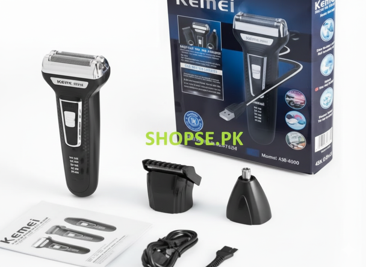 Kemei KM-6330 3-in-1 Grooming Kit – Rechargeable Hair Clipper, Shaver & Nose Trimmer