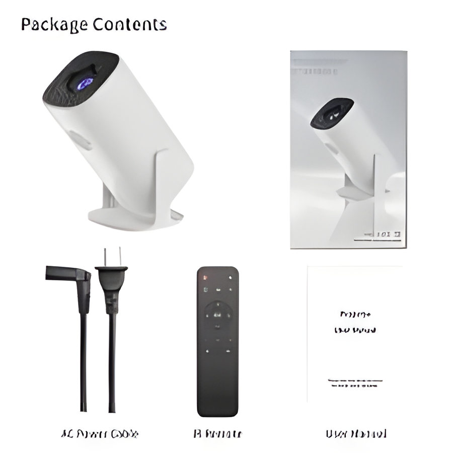 4K Mini Projector – Ultra HD Smart Home Theater Projector with Portable Design