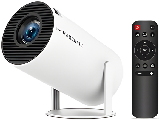 جهاز عرض صغير بدقة 4K – جهاز عرض مسرح منزلي ذكي فائق الدقة بتصميم محمول