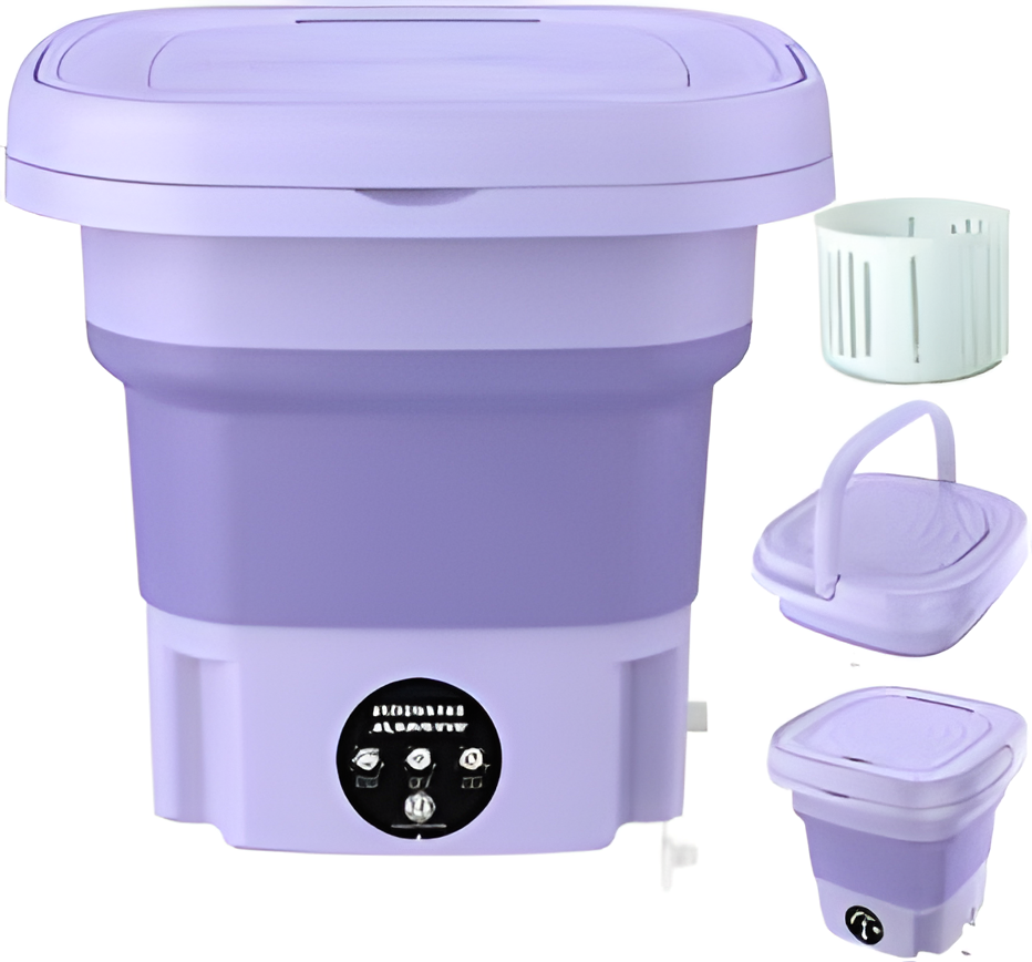 Folding Portable Washing Machine – Mini Compact Washer for Clothes, Baby Items & Travel