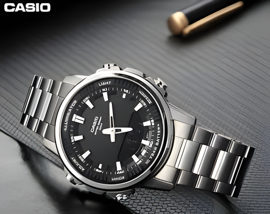 Casio AMW-880D Analog-Digital Watch – Dual Display, Stainless Steel Band & 100M Water Resistant | FutureTech