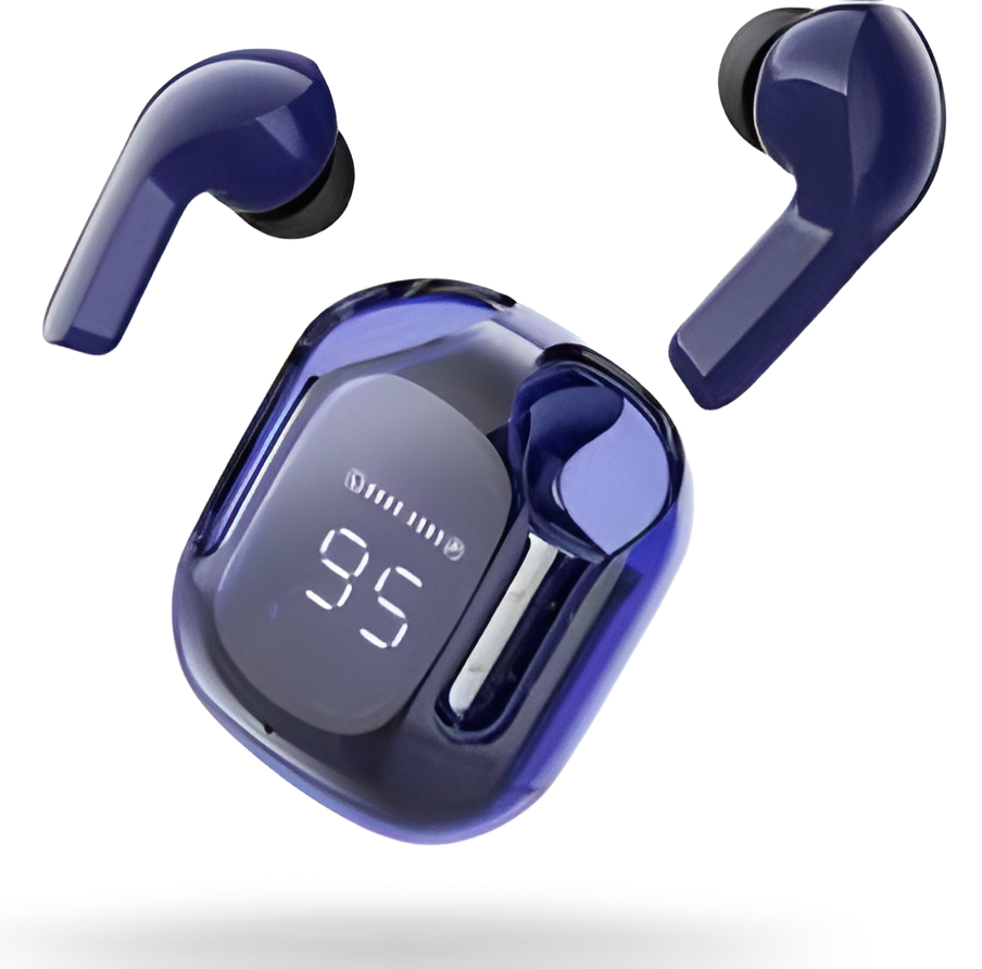 T12 Max Wireless Crystal Earbuds – HD Sound with Touch Control