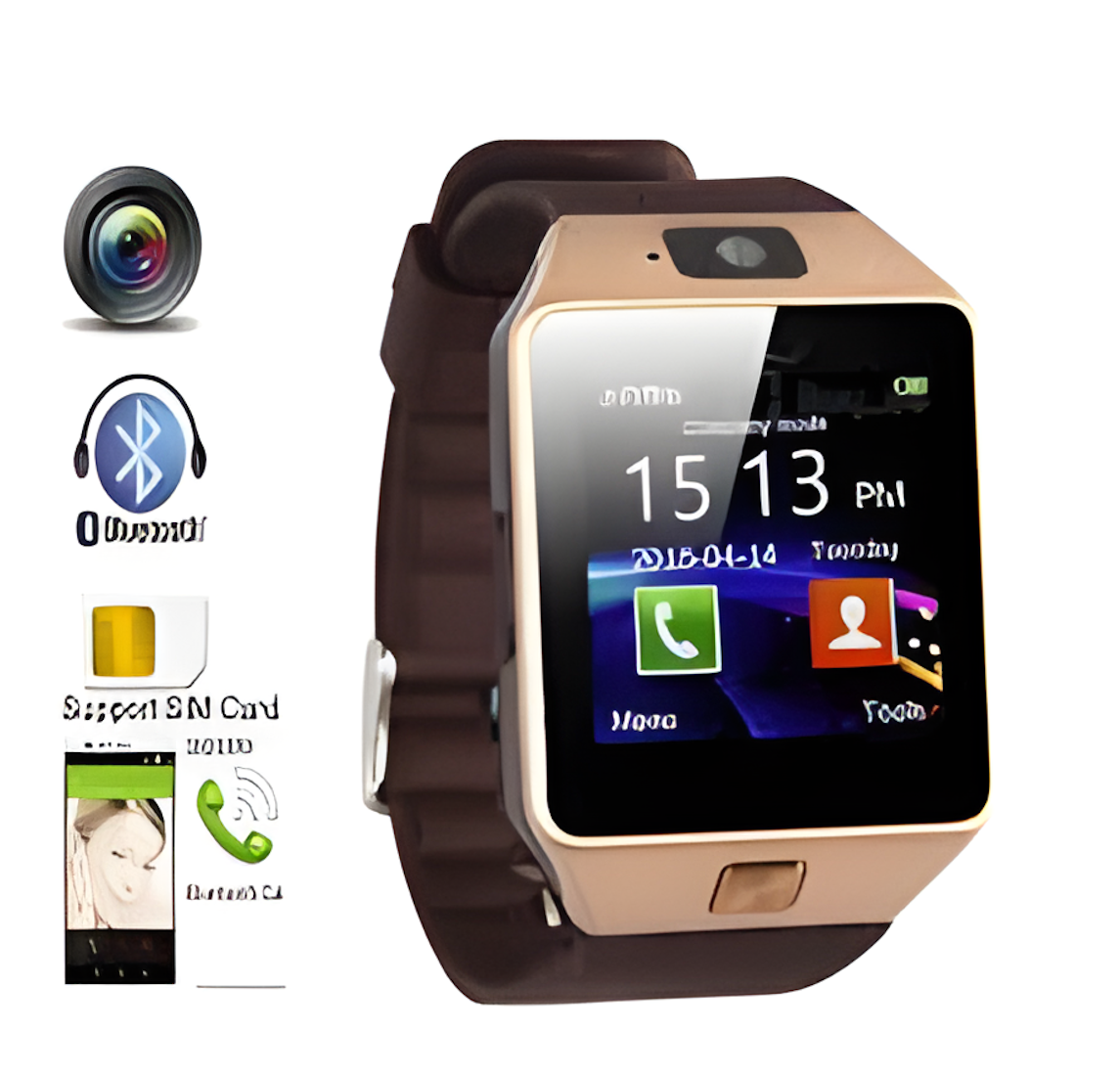 DZ09 Smart Mobile Watch – SIM Card, Bluetooth Calling & Touch Screen