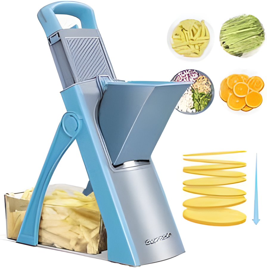 SUPMAKIN Upgraded Safe Mandoline Slicer – Multi-Function Vegetable Cutter & Kitchen Tool
