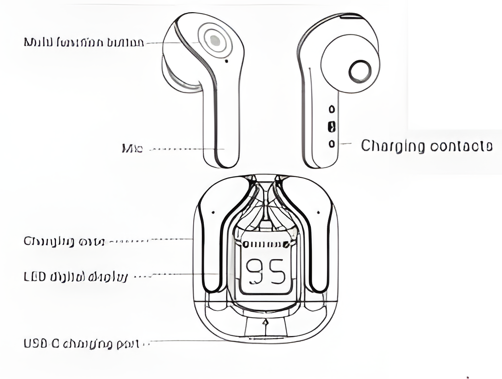 T12 Max Wireless Crystal Earbuds – HD Sound with Touch Control