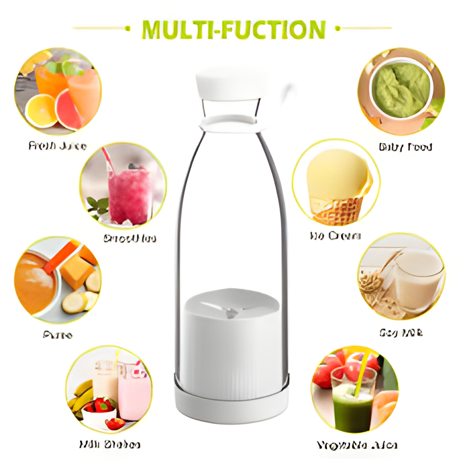 Portable Mini Juicer Blender – USB Rechargeable, Multifunction Electric Smoothie Maker