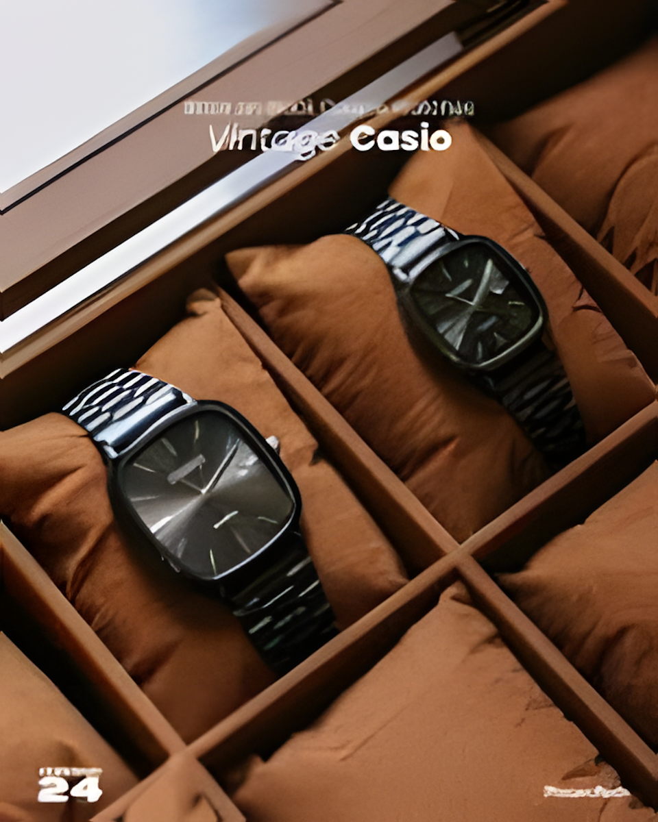 Casio A138 Couple Watch Set – Retro Digital + Analog Stylish Stainless Steel Watches for Him & Her